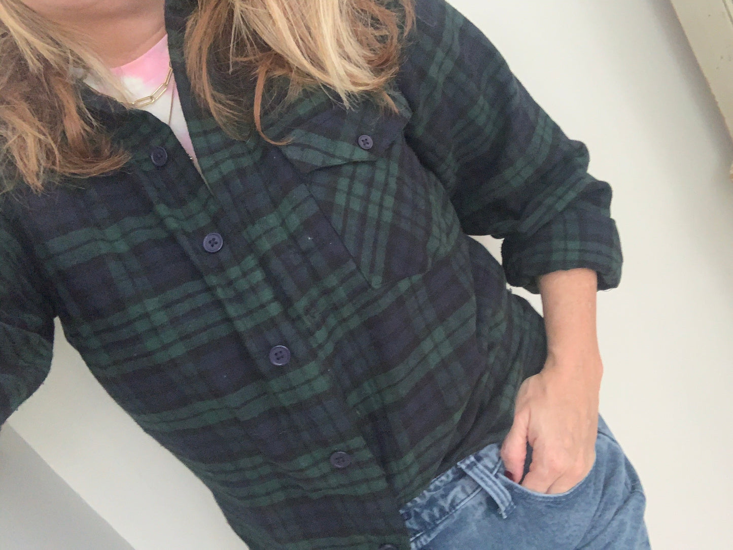 Vintage Flannel Cherry Lips Shirt