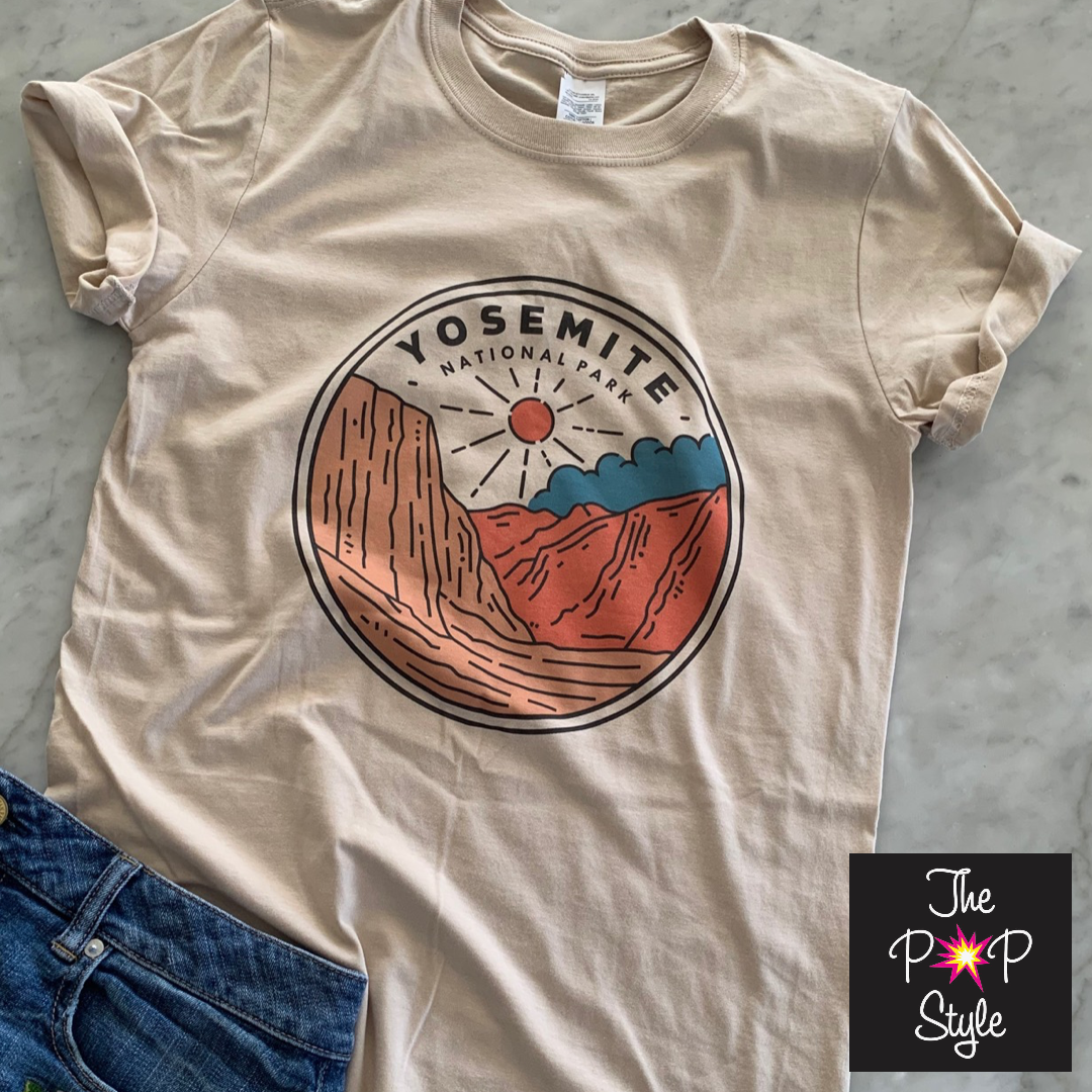 Yosemite Park Shirt, Retro Yosemite Forrest Shirt