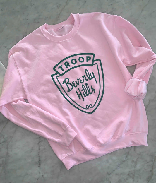 Troop Beverly Hills Movie California Pink and Green / Phyllis Nefler / Wilderness Girls / We dont need stinking patches shirt