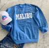 Malibu California Blue Sweatshirt, Destination Shirt, California Souvenir Shirt
