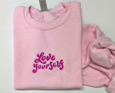 Love Yourself Embroidered sweatshirt pullover