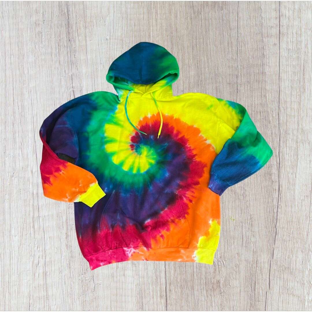 Rainbow Tie Dye Sweatshirt Hoodie , Unisex Tie Dye Hoodie