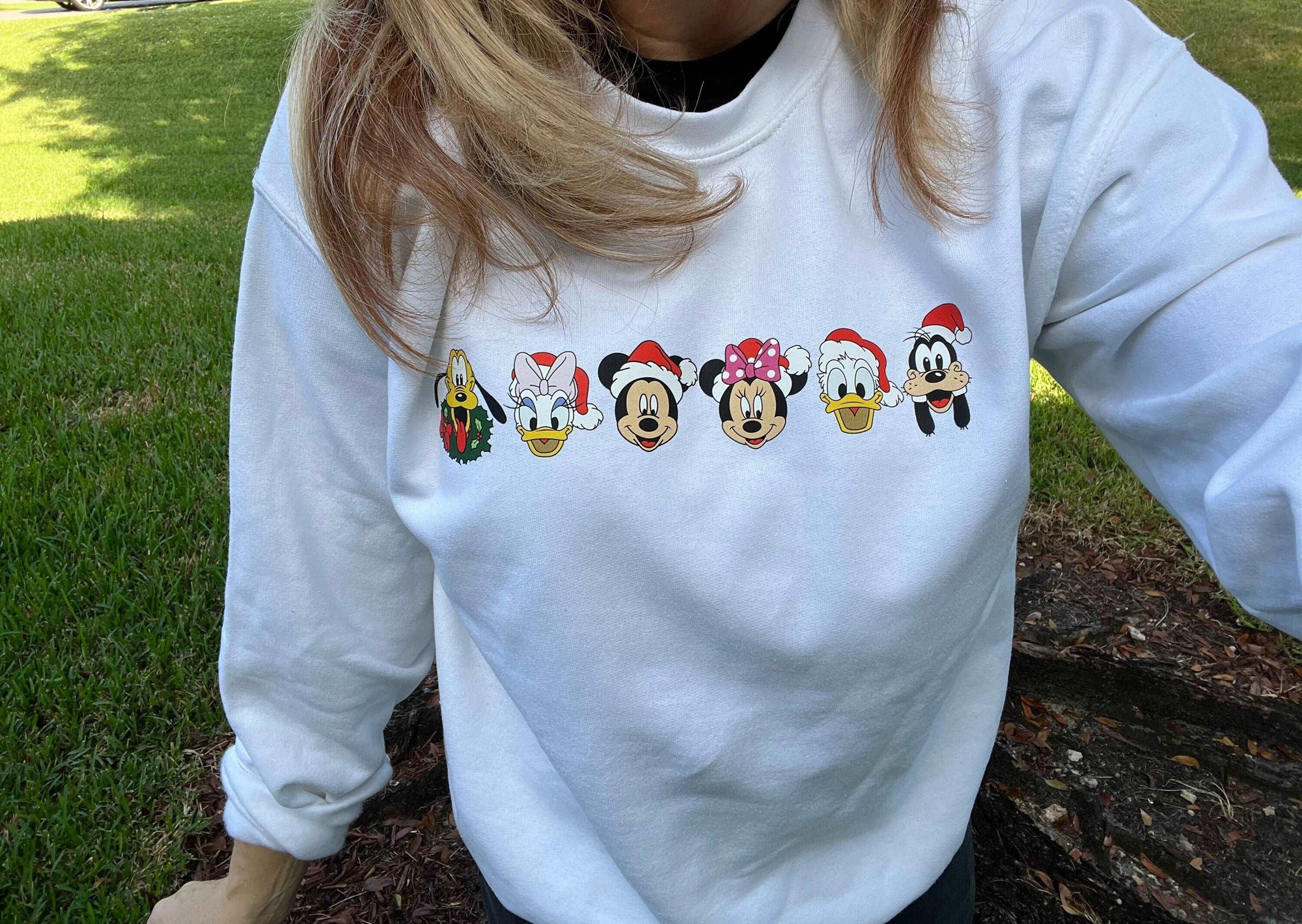 Adorable Christmas Disney Sweatshirt, Minnie Mickey Holiday Shirt, Disney Gift shirt