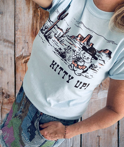 Kitty Up Retro Shirt. Retro Western Shirt. Arizona Shirt. Stagecoach Shirt. Country Music Festival Shirt.