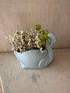 Vintage Planter Swan Vase Gift Planter Baby Boy Gift One of a Kind Baby Gift Succulent Planter