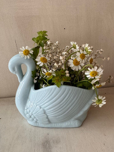 Vintage Planter Swan Vase Gift Planter Baby Boy Gift One of a Kind Baby Gift Succulent Planter