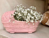 Vintage Baby Planter New Baby Girl Gift Pink Bassinet Baby Gift Planter One of a Kind Baby Gift Succulent Planter