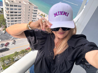 Miami Upside Down Hat South Beach Hat Miami Hat Hot Pink Miami Trucker Hat