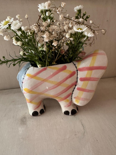 Circus Elephant Baby Planter Rare Fairy Elephant Car Vase Unique Shower Gift Pastel Baby Gift Planter One of a Kind Baby Gift Succulent