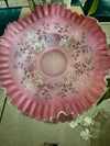 Fenton Vase, Dish and Compote Hand Painted Pink Gold Floral Briderton Decor sold seperate Grand Millenial