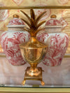 Brass Pineapple Mantle Urn Collectible Brass Pineapple Cup Vintage Display Piece