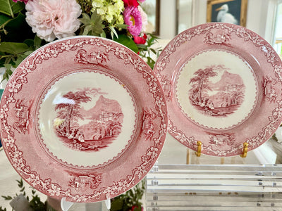 pink plates staffordshire