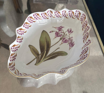Chelsea house botanical orchid plate vintage pristine