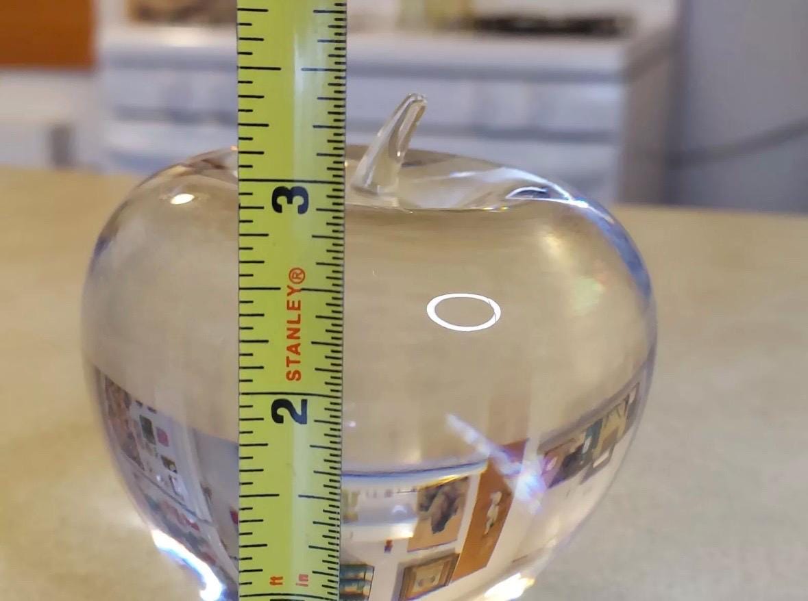 Tiffany and Co Apple Crystal Paperweight Gift for Teacher