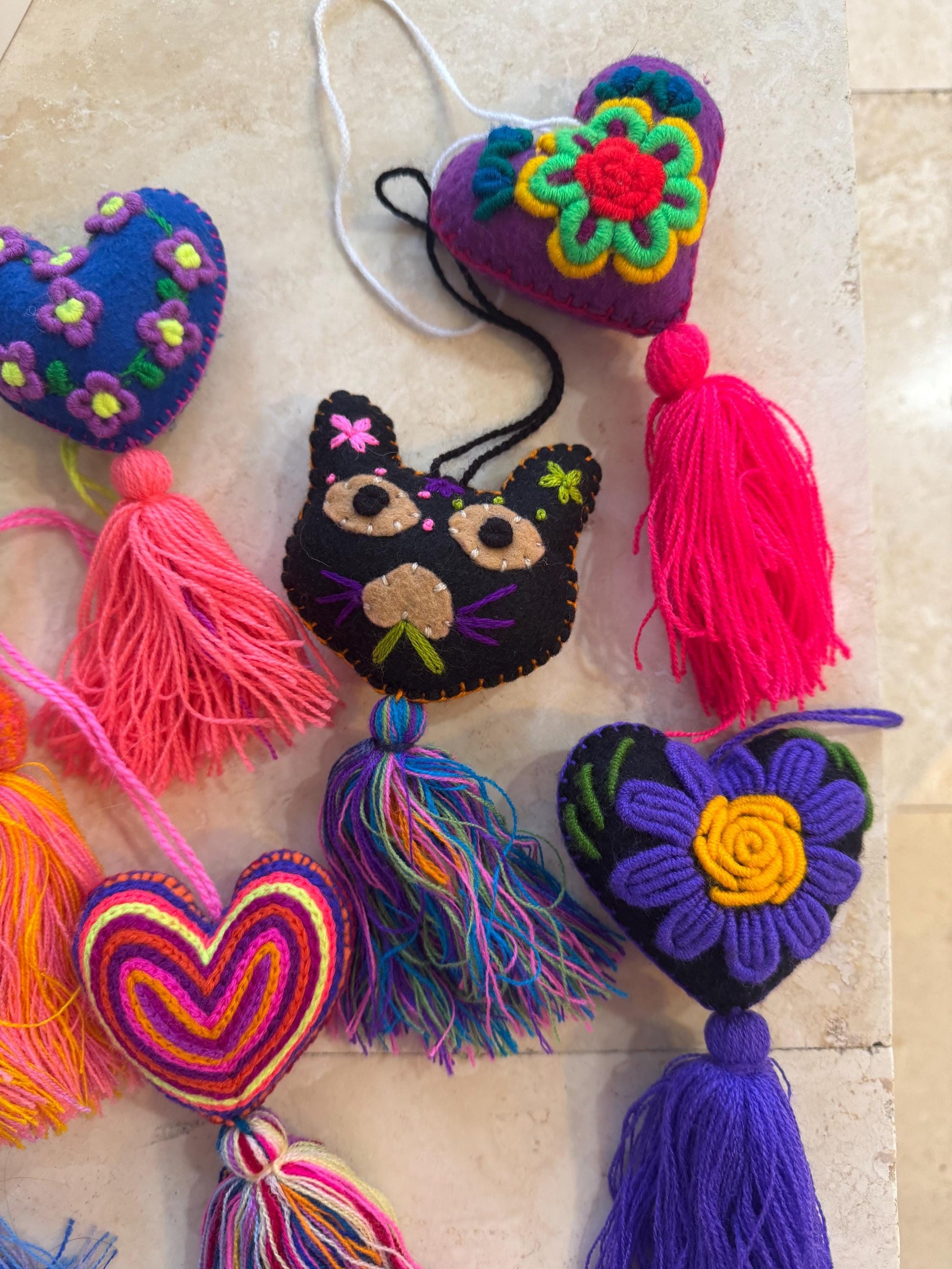 heart tassels