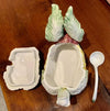 Cabbage Rabbit Tureen Made in Italy Vietri Cermaic Bunny Bowl with Ladel