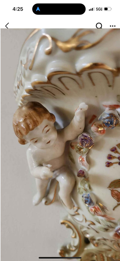 Decorative Sconces by Lenwile Ardalt Noritake Cherubs Capodimonte wall Sconces Vintage Japanese Porcelain Angels Cherubs Brigeton Decor Pair