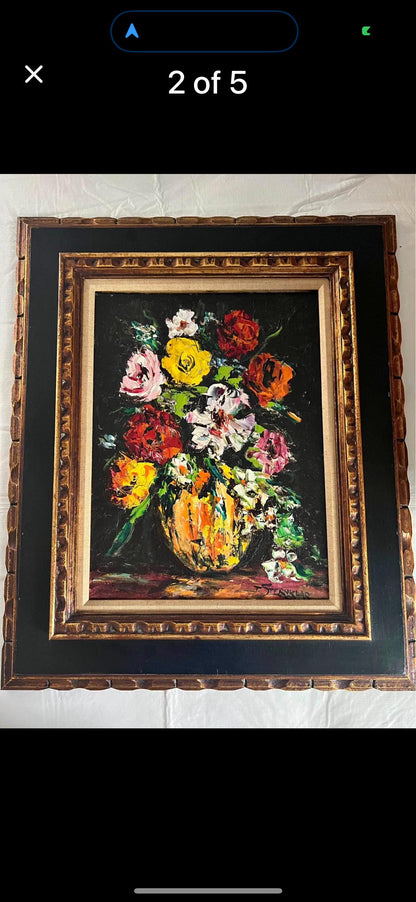 original floral oil painting