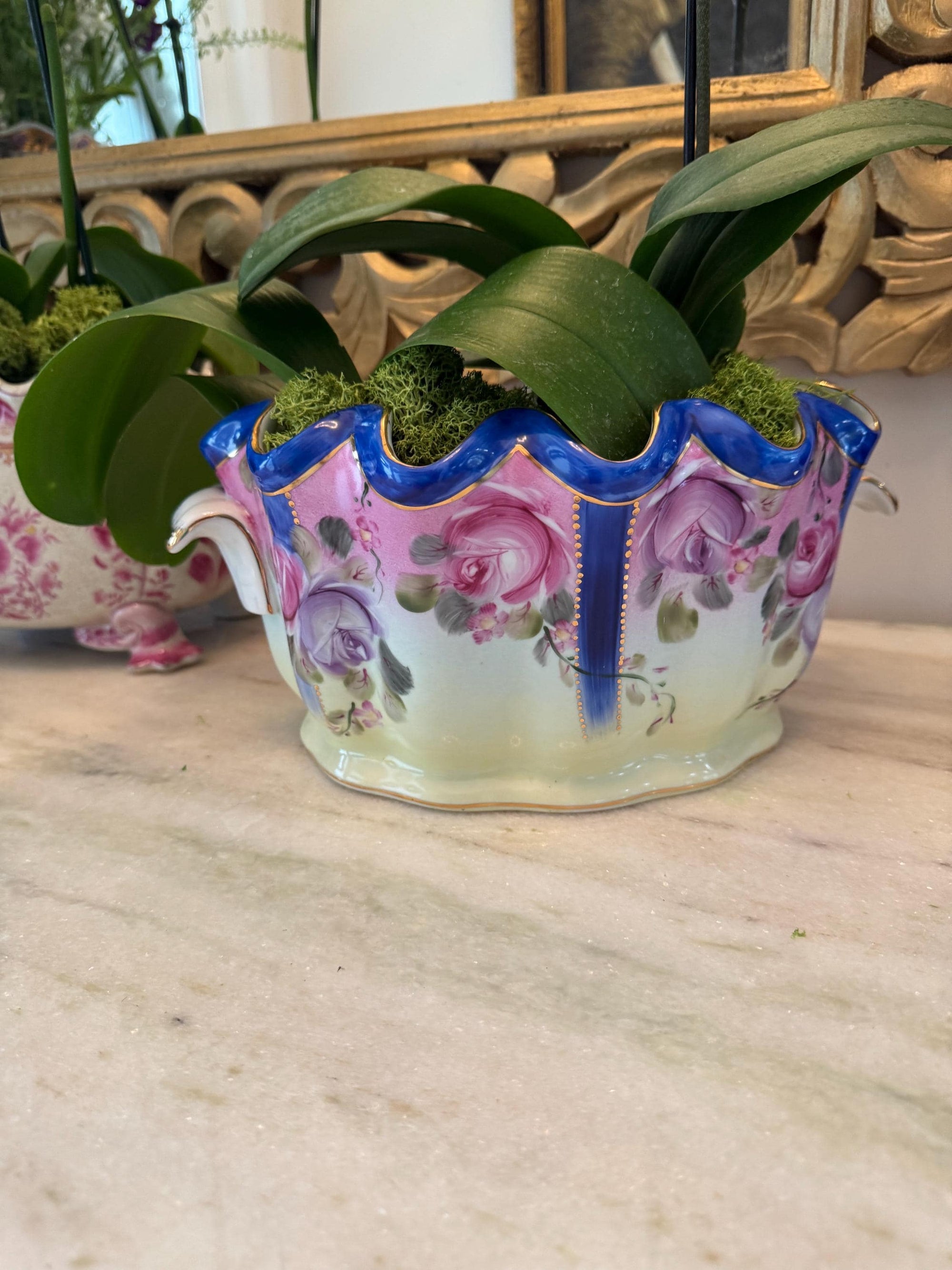 vintage porcelain planter jardinare