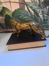 Brass Tiger Figurine MCM Collectible Tiger Vintage Brass Figure