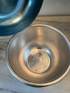 MCM ice bucket blue art deco vintage bar ware
