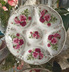 Oyster Plate Limoges France Pink Floral Oyster Plate