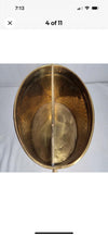 brass magazine bucket bin brass divided wood bucket