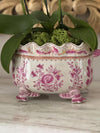 Flower pink Pot Jardinare United Wilson JUWC 1895 Pink planter Porcelain Pot