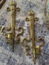 brass bow candle sconces 
set of shiny brass
bow brass