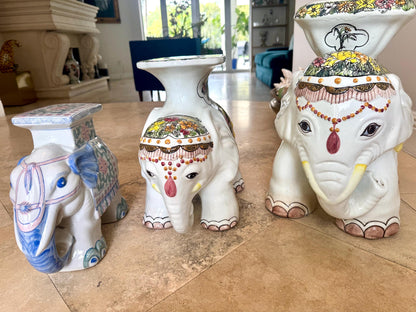 collectible elephant stand garden stool