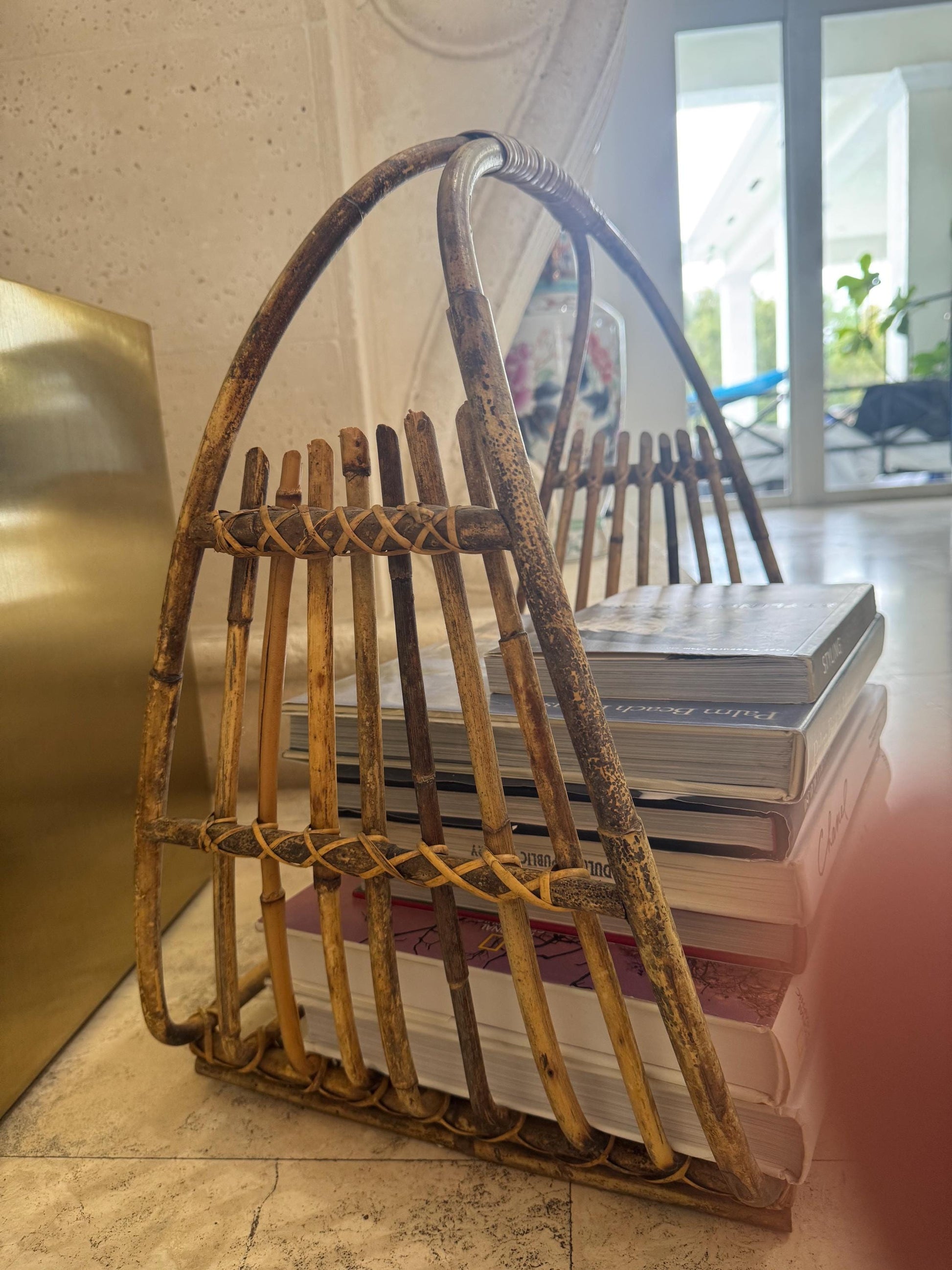 Burnt Bamboo Magazine rack MCM magazine book rack Towel Rack