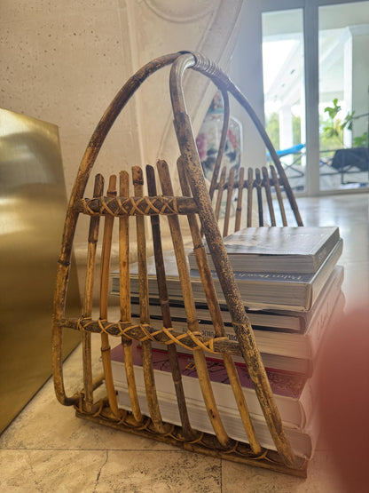 Burnt Bamboo Magazine rack MCM magazine book rack Towel Rack