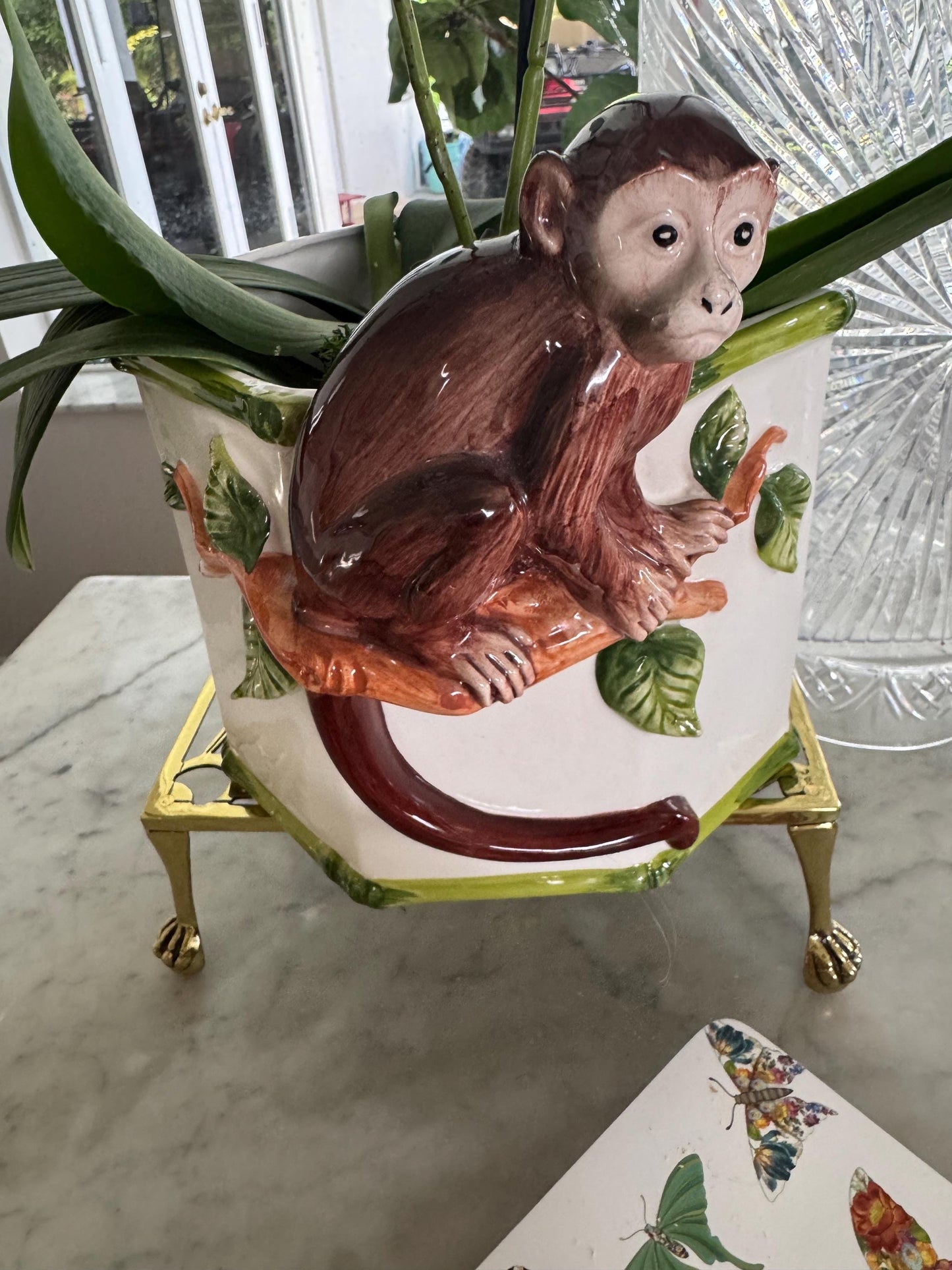 grossellf Italian pottery monkey figure