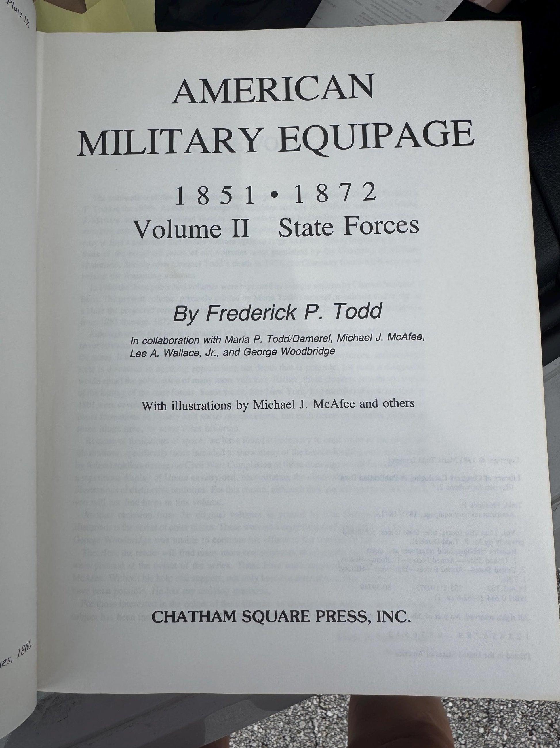 American Military Equipage Book 1851-1872 Volume 2 State Force Vintage military uniform book Historical Military
