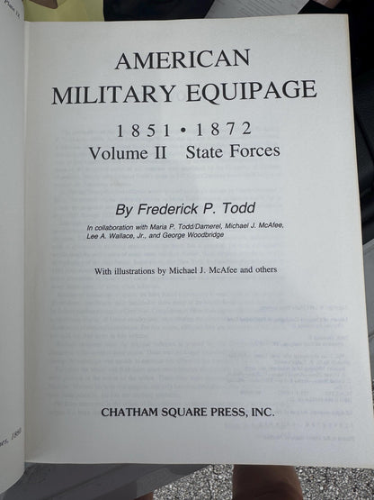 American Military Equipage Book 1851-1872 Volume 2 State Force Vintage military uniform book Historical Military