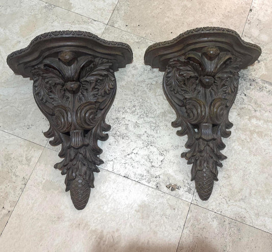 Elegant pair of large sconces matching vintage syrocco