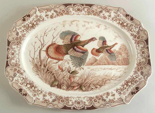 Johnson brother turkey platter 20 inch oval vintage