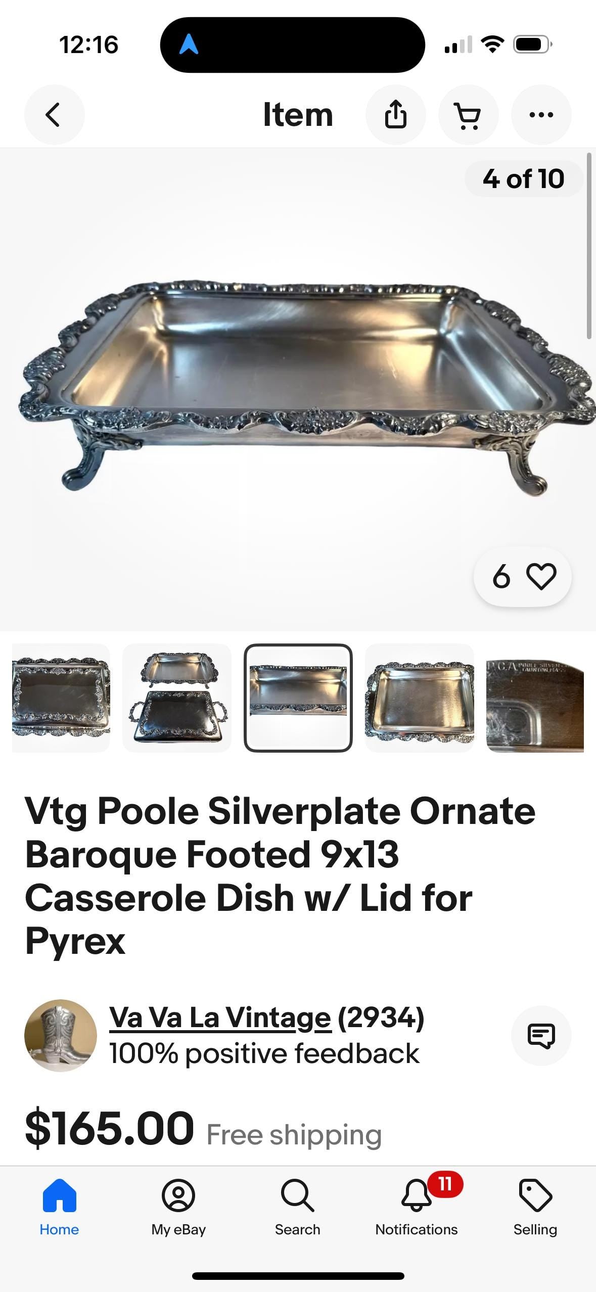 Poole Silver Large Serving Dish Lidded Vintage Silver
