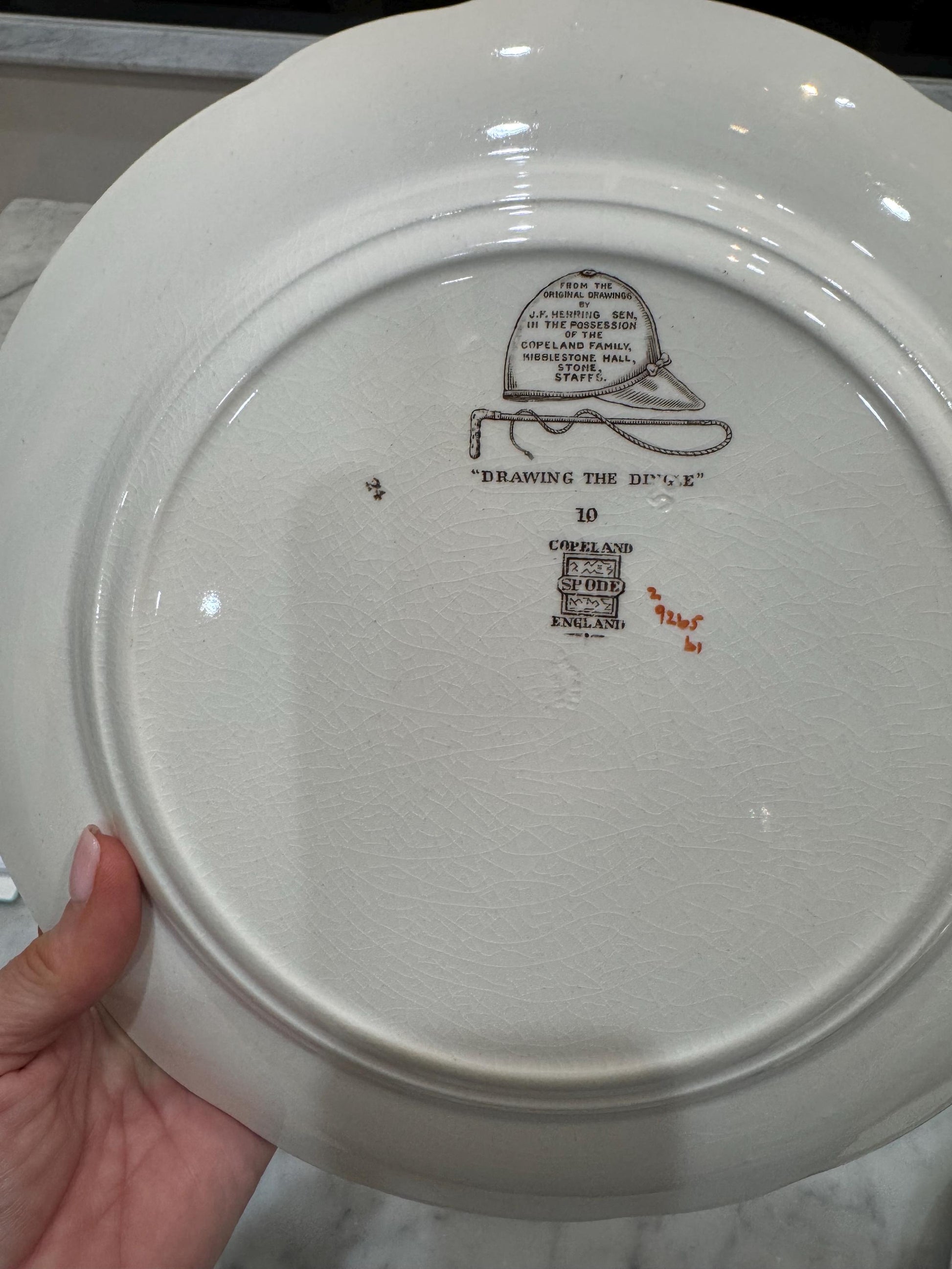 Copeland Spode Dinner plates Drawing Dingle, The Kill, Going to Halloa