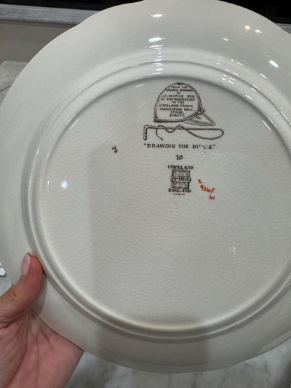 Copeland Spode Dinner plates Drawing Dingle, The Kill, Going to Halloa