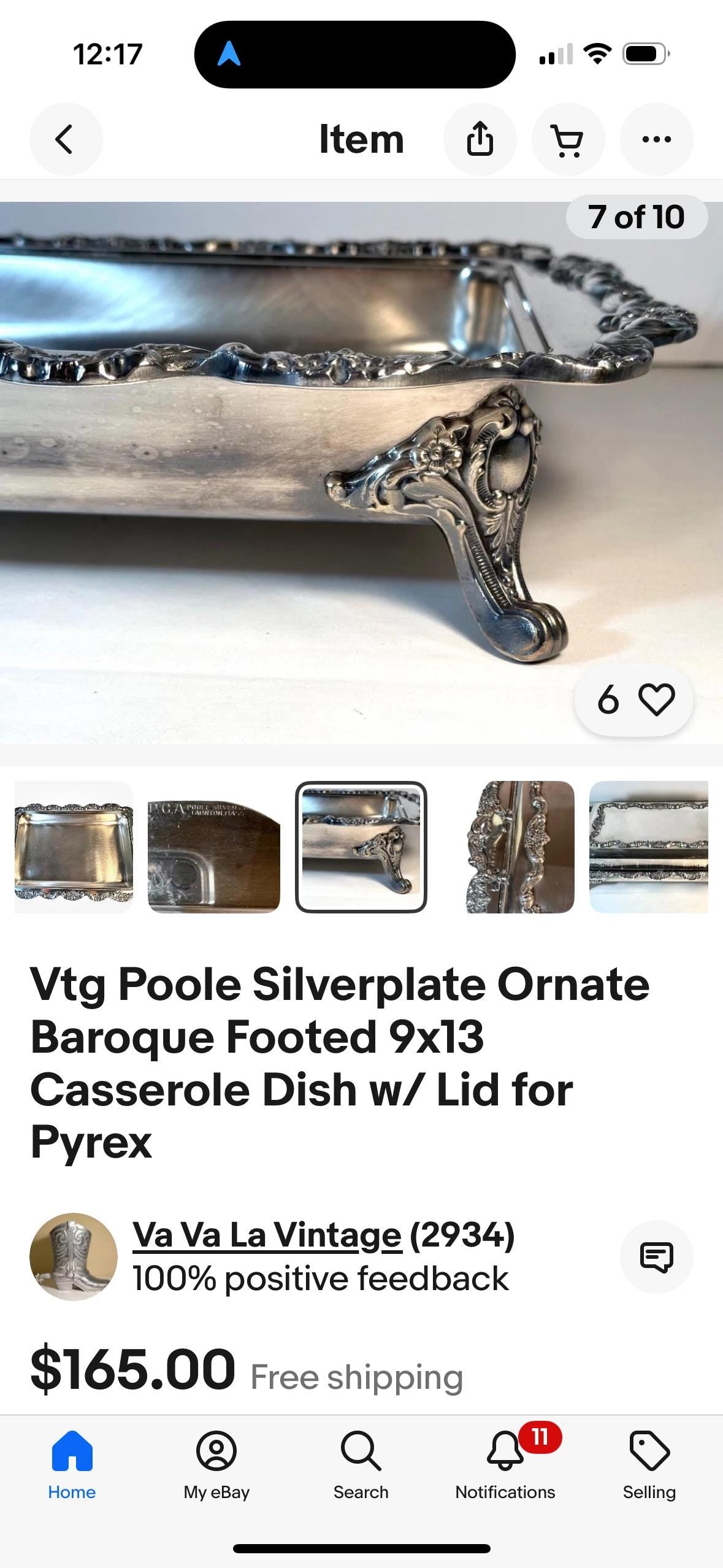 Poole Silver Large Serving Dish Lidded Vintage Silver