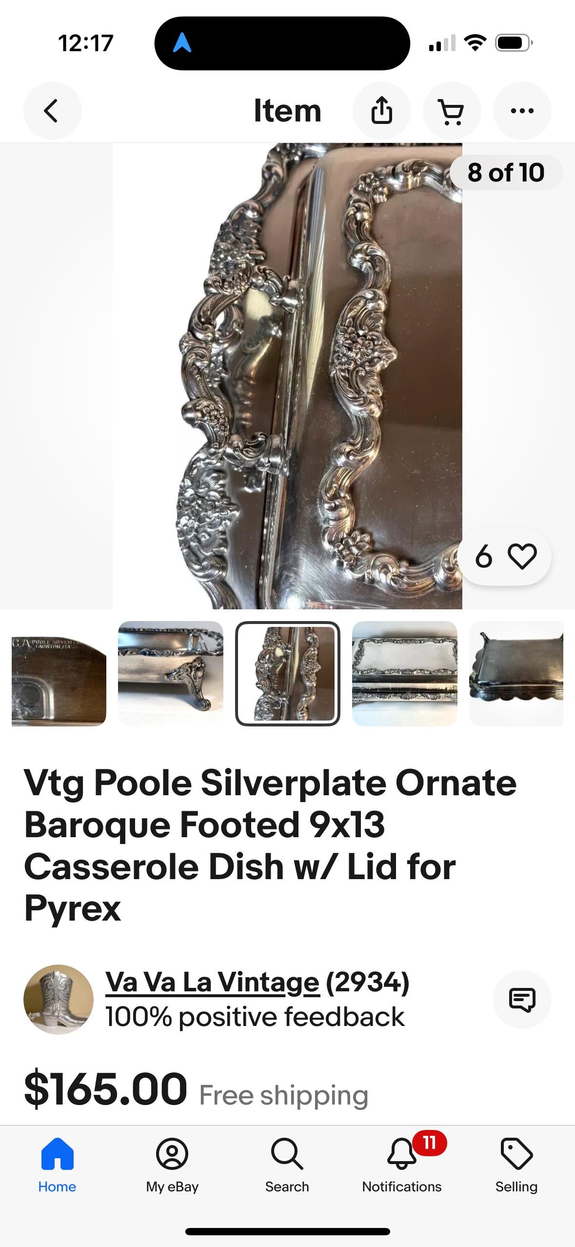 Poole Silver Large Serving Dish Lidded Vintage Silver