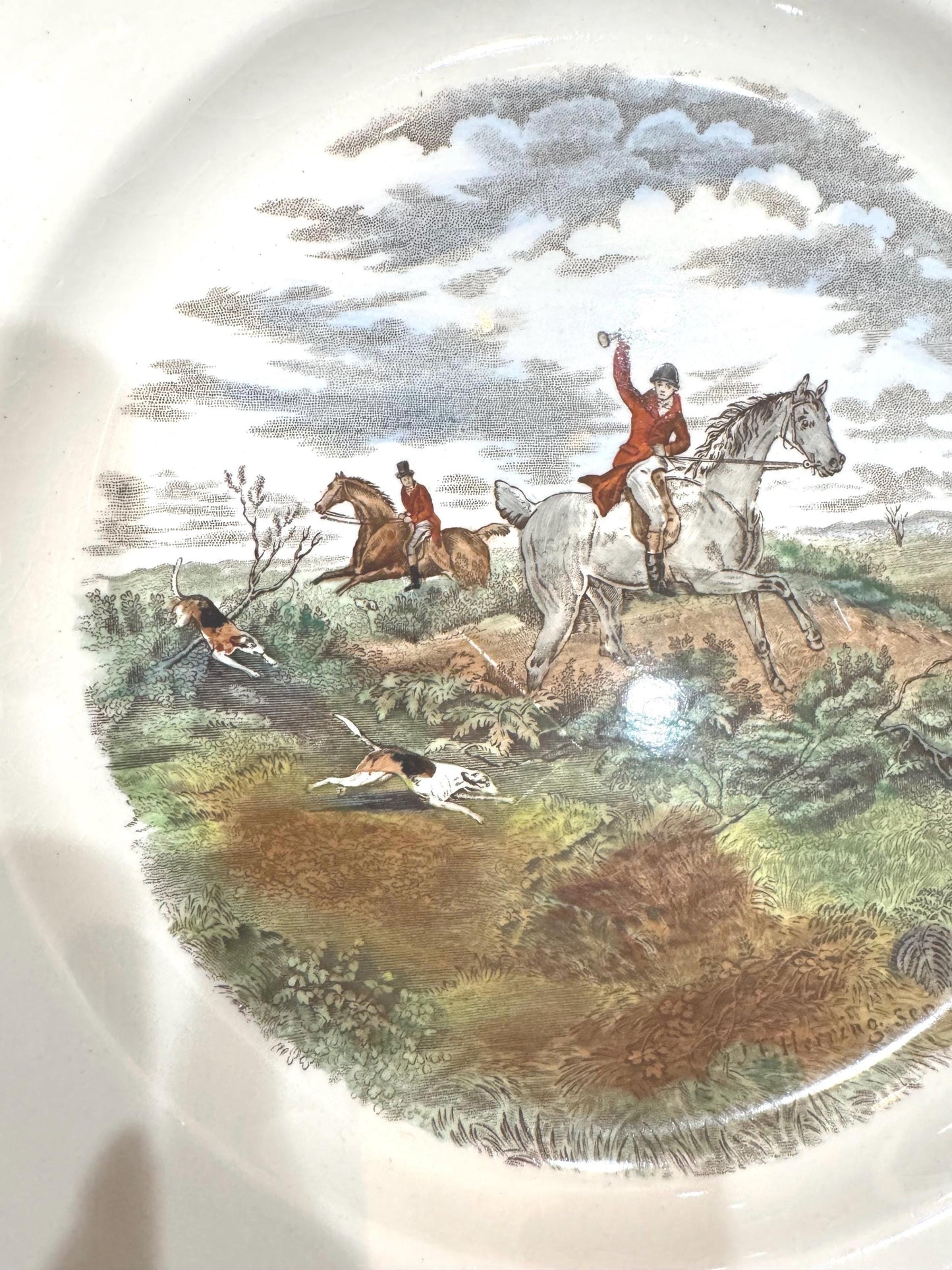 Copeland Spode Dinner plates Drawing Dingle, The Kill, Going to Halloa