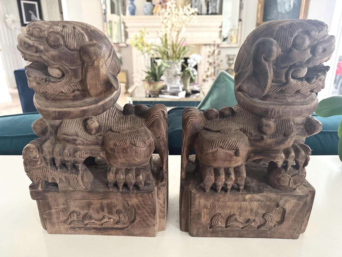 wooden foo dogs