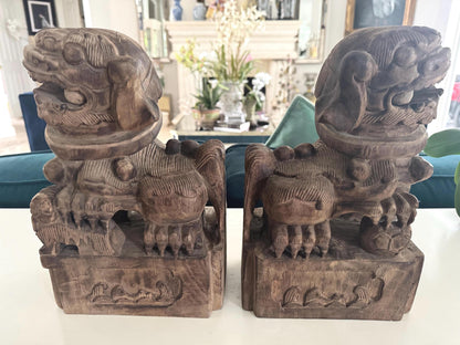 wooden foo dogs