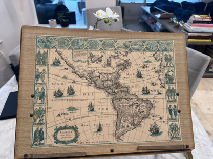 vintage map table