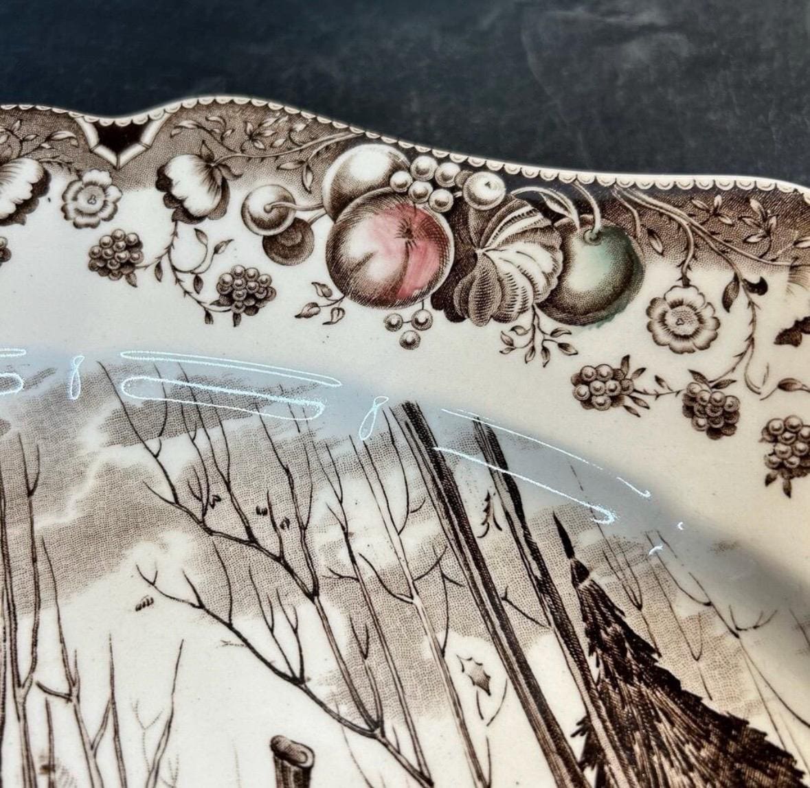 Turkey Platter His Majesty Johnson Sons made England Large Thanksgiving Serving piece