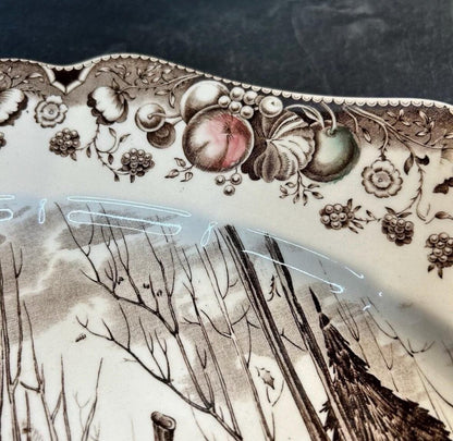 Turkey Platter His Majesty Johnson Sons made England Large Thanksgiving Serving piece