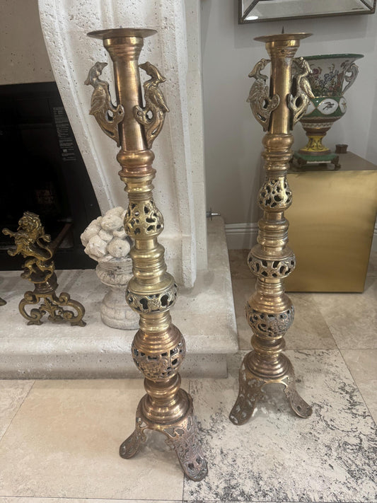 brass alter candles