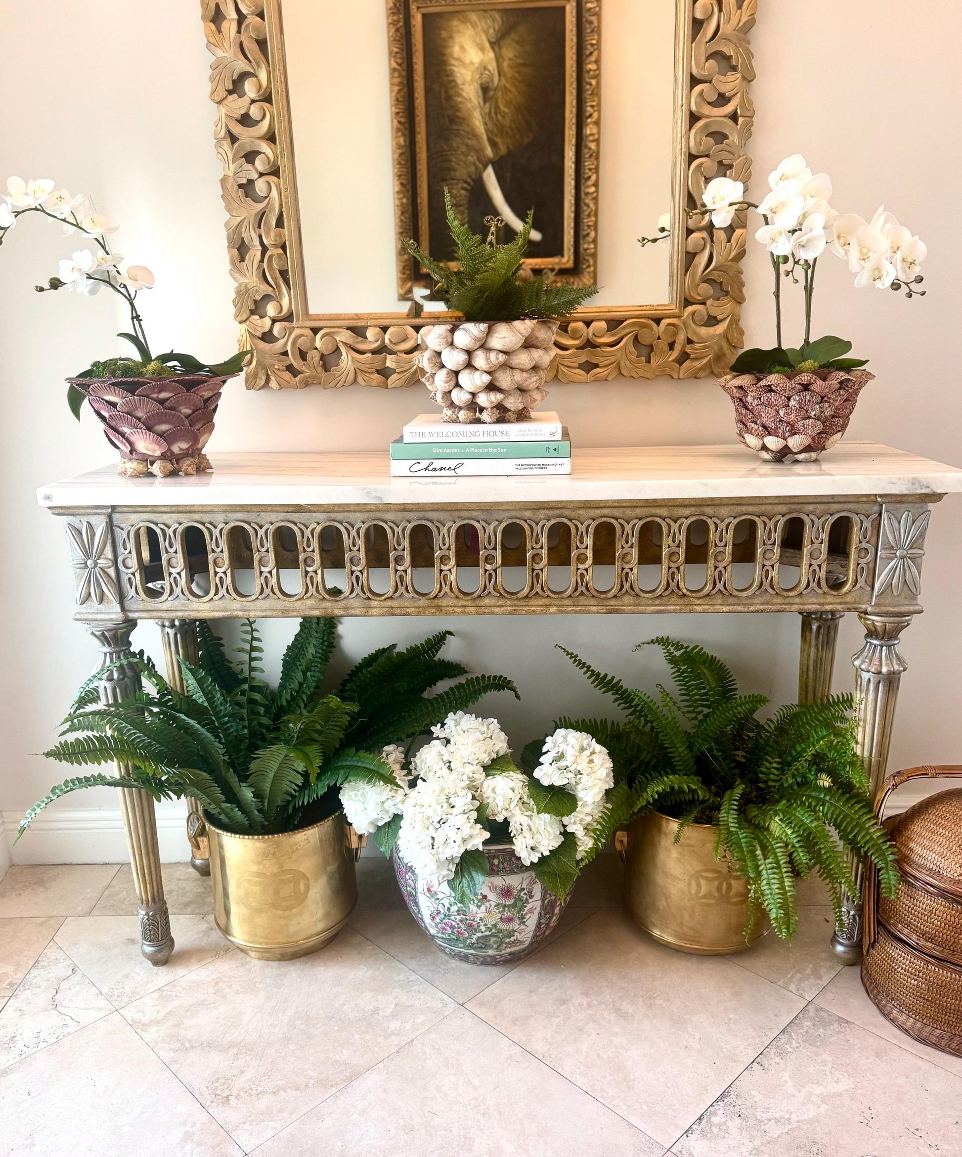 Brass Planter Double Happiness Planter Vintage Brass planter